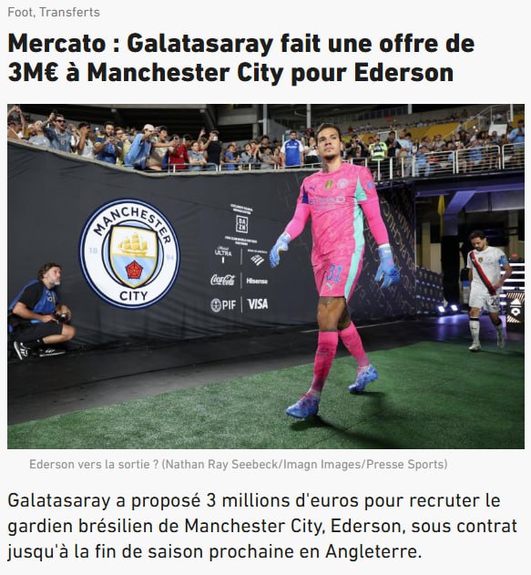 TRANSFER HABERİ: Galatasaray’dan Ederson’a teklif