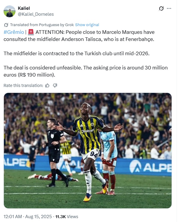 Talisca’nın transferinde son gelişme!