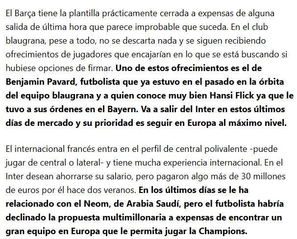 TRANSFER HABERLERİ: Pavard, Barcelona’ya önerildi!