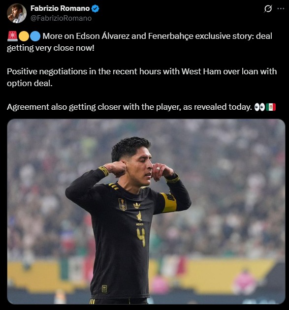 TRANSFER HABERİ | Fenerbahçe, Edson Álvarez transferinde mutlu sona çok yakın!