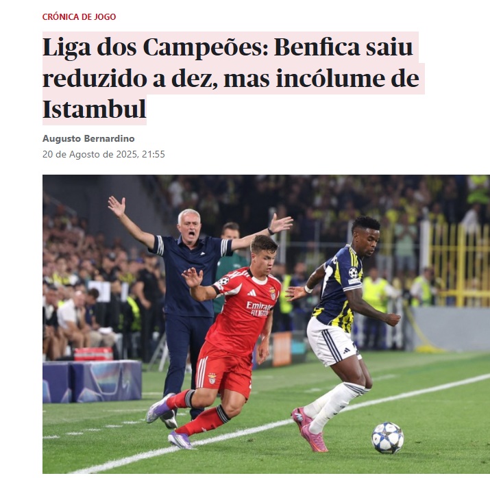 Portekiz basınından F.Bahçe-Benfica yorumları!