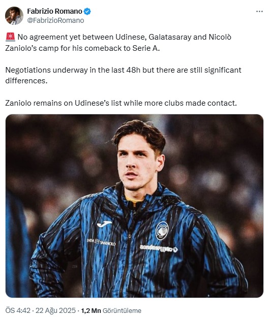 TRANSFER HABERİ: Nicolo Zaniolo’ya Serie A’dan talip! Transfer görüşmeleri...