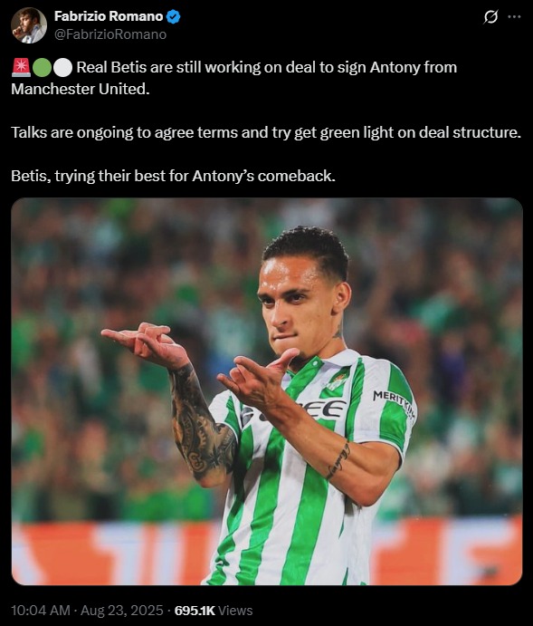 FENERBAHÇE TRANSFER HABERİ: Antony’de flaş gelişme! İspanyol ekibi devrede