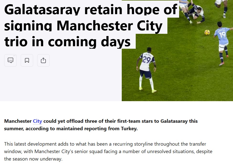 TRANSFER HABERLERİ: G.Saray’ın hedefinde Man.City’den üç isim var! İşte transferin şifreleri!