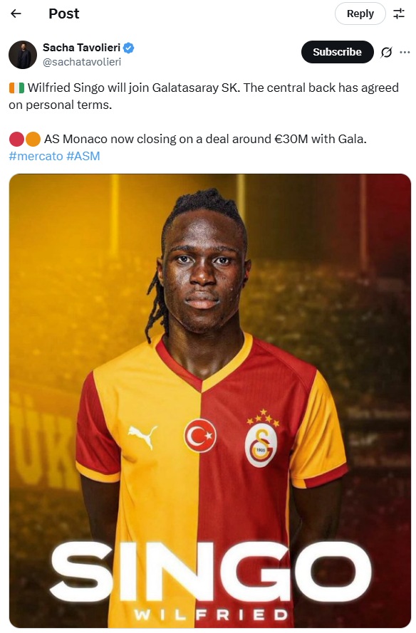 TRANSFER HABERLERİ: G.Saray ile Monaco, Singo için anlaşmak üzere! İşte ödenecek bonservis!