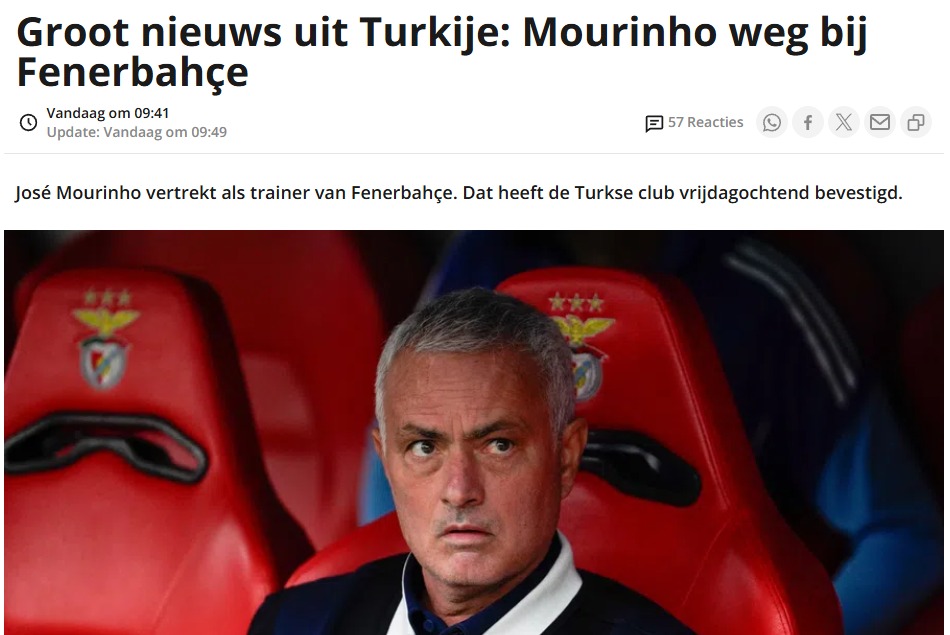 FENERBAHÇE HABERİ: Mourinho Dünya’da gündem oldu!