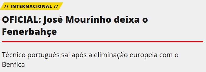 FENERBAHÇE HABERİ: Mourinho Dünya’da gündem oldu!