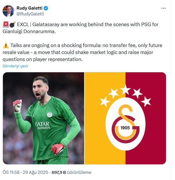 Galatasaray’dan Gianluigi Donnarumma operasyonu! İşte transfer formülü