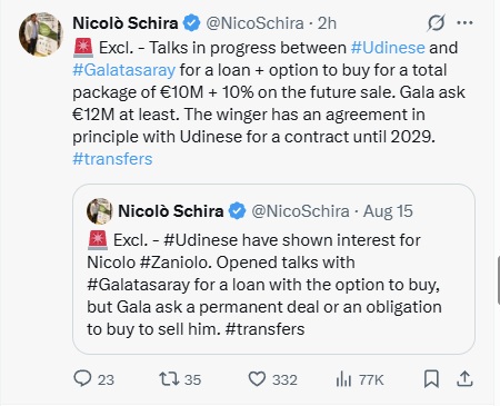 GALATASARAY TRANSFER HABERİ: Zaniolo, Udinese ile anlaştı! İşte yeni teklif!
