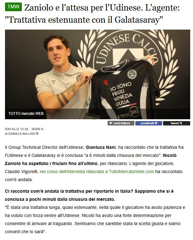 Zaniolo’nun menajerinden Galatasaray itirafı! Transfer görüşmesi...