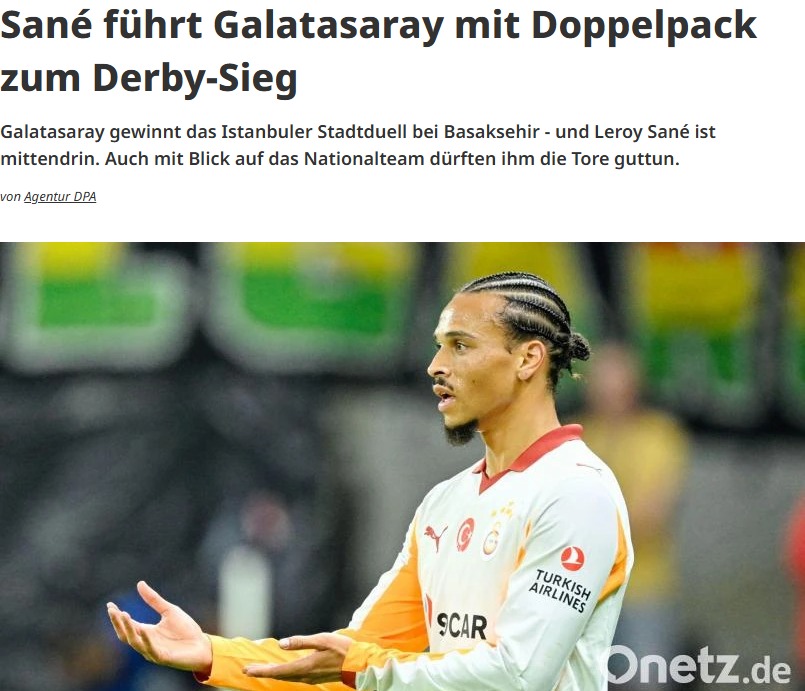 GALATASARAY HABERİ: Leroy Sane Almanya’da gündem oldu!