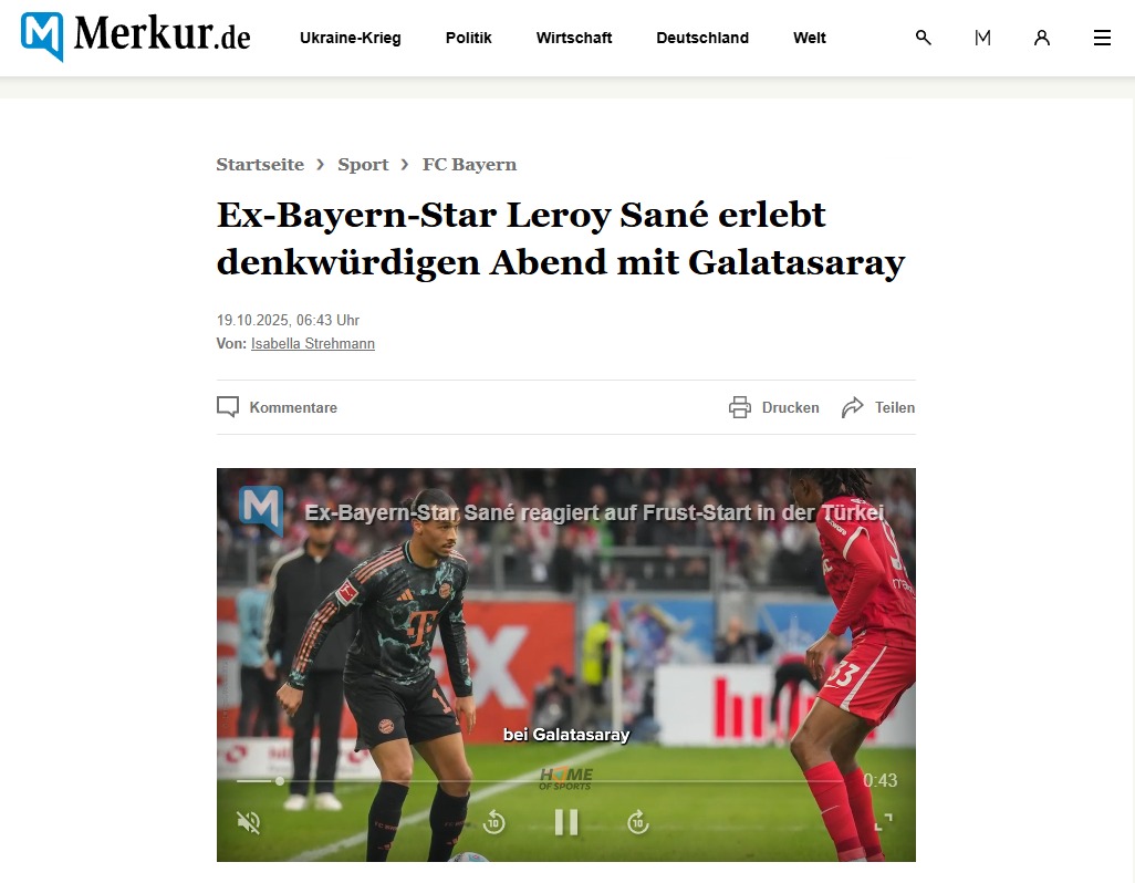 GALATASARAY HABERİ: Leroy Sane Almanya’da gündem oldu!