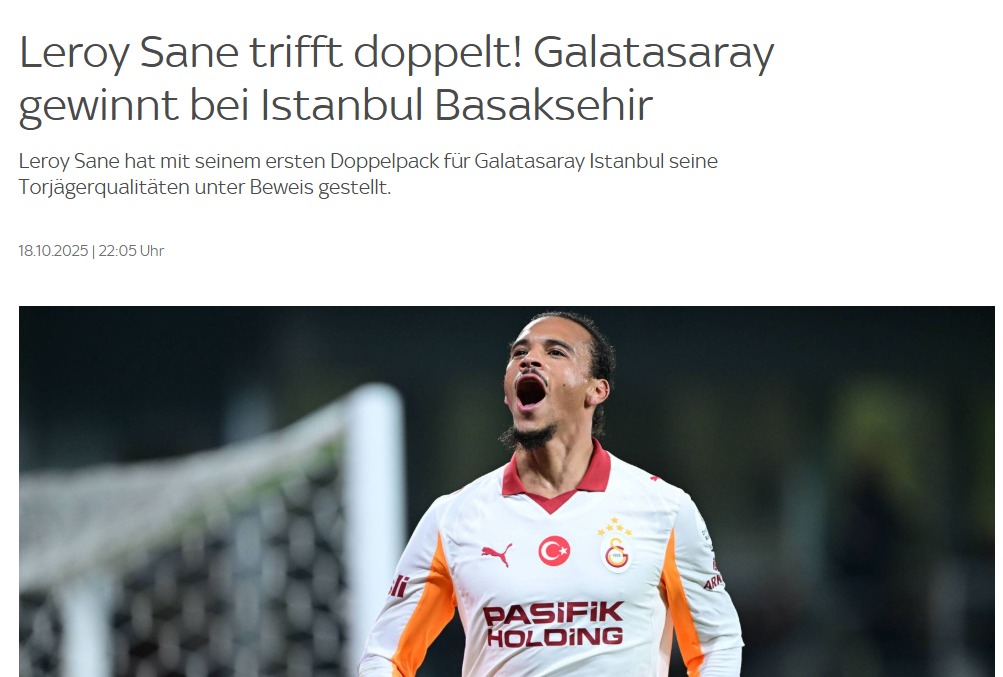 GALATASARAY HABERİ: Leroy Sane Almanya’da gündem oldu!