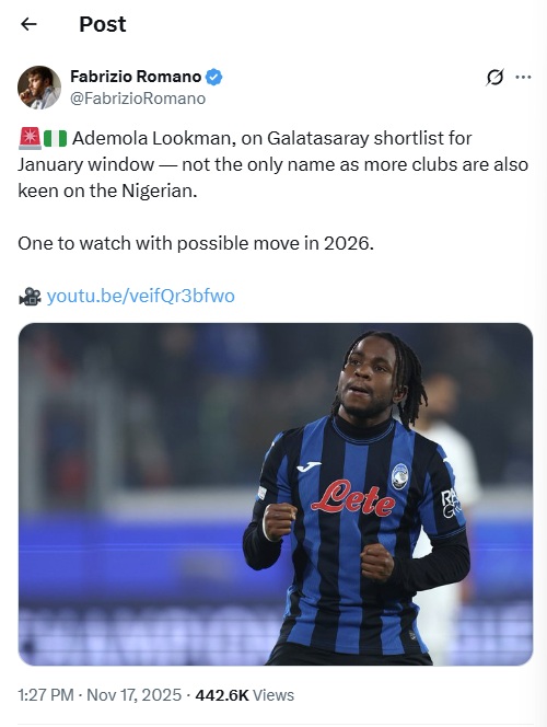 İtalyan gazeteci doğruladı: G.Saray Lookman transferinde yalnız değil!