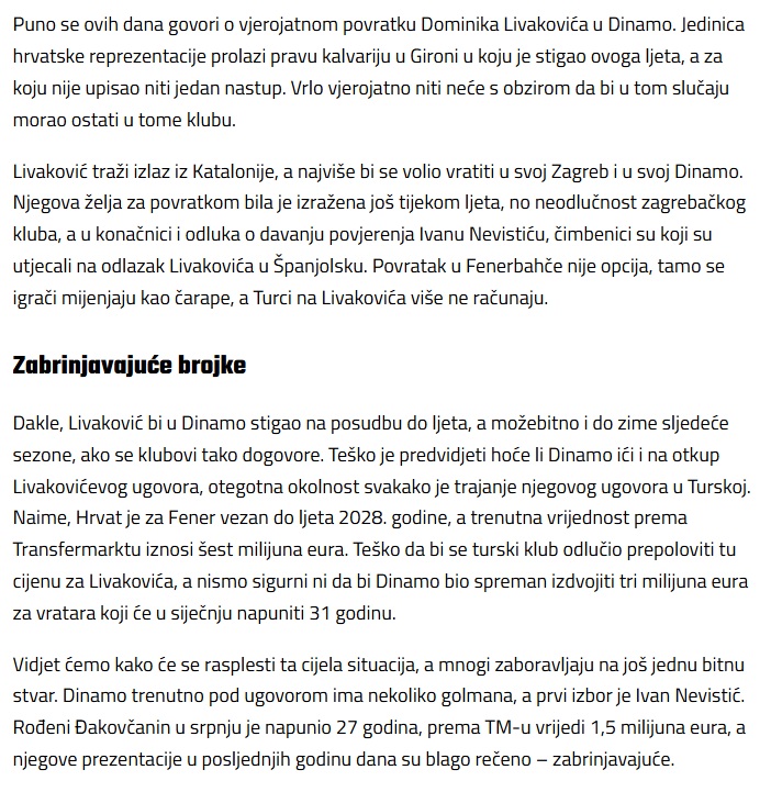 Dominik Livakovic’e sürpriz talip! Ocak ayında...