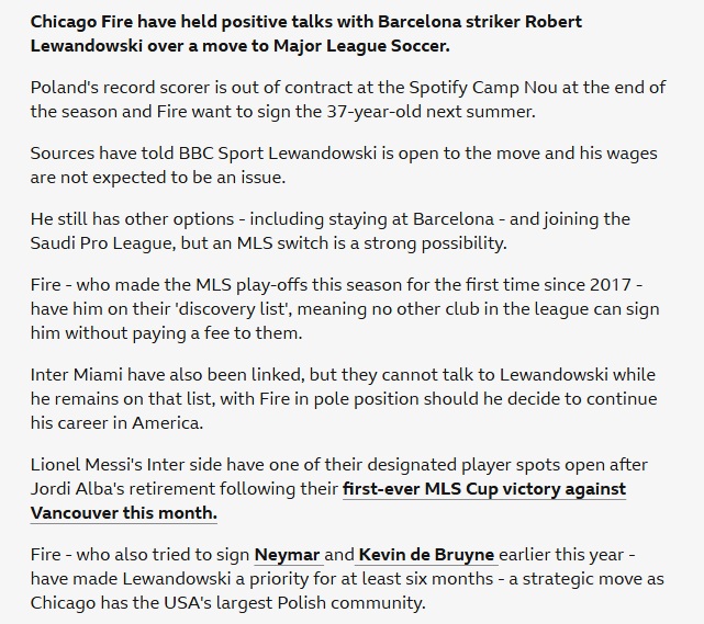 Lewandowski’den transfer görüşmesi! ABD’ye mi gidiyor?