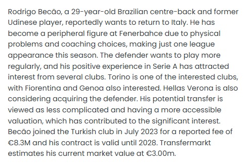 Fenerbahçe’nin yıldızına Serie A’dan 4 talip birden!