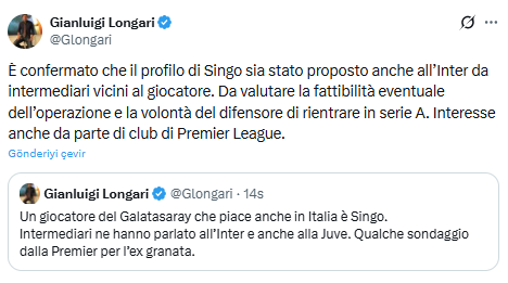 Galatasaray’ın yıldızı Serie A devlerine önerildi! İtalyan gazeteci duyurdu