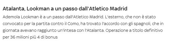 Lookman’dan Fenerbahçe’ye kötü haber! İtalyan basını transferi böyle duyurdu