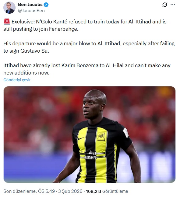 Kante’den Al Ittihad’a rest! Transfer gerçekleşmeyince...
