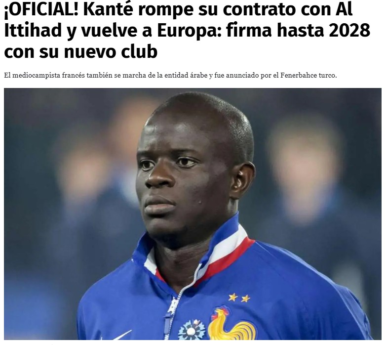 Fenerbahçe’nin Kante transferi büyük ses getirdi! İşte atılan manşetler