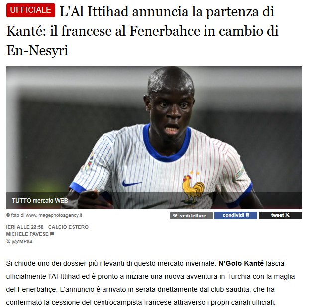 Fenerbahçe’nin Kante transferi büyük ses getirdi! İşte atılan manşetler