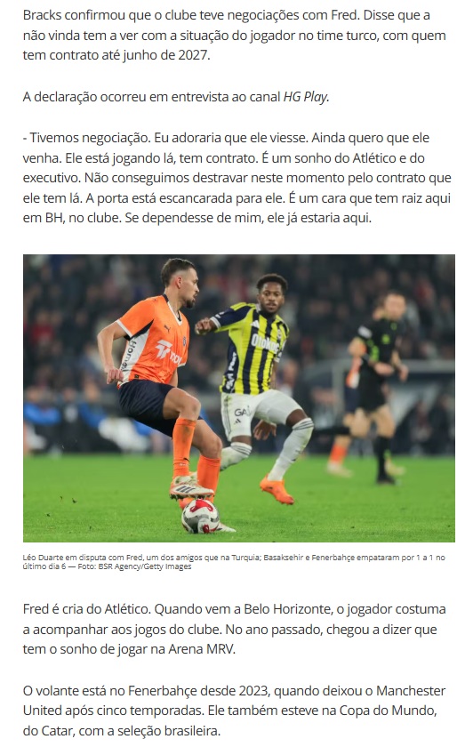 Brezilya ekibinden Fred hakkında flaş açıklama: Fred’in gelmesini çok istiyorum!