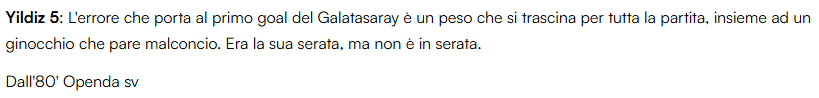 İtalyanlar Galatasaray’a mağlup olmanın faturasını Kenan Yıldız’a kesti! Sara’nın golü öncesinde...