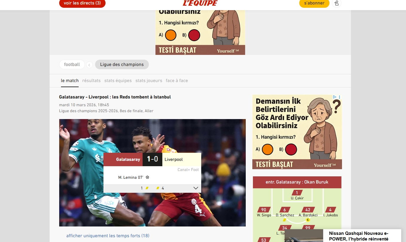 Galatasaray’ın Liverpool zaferi dış basında! İşte atılan manşetler