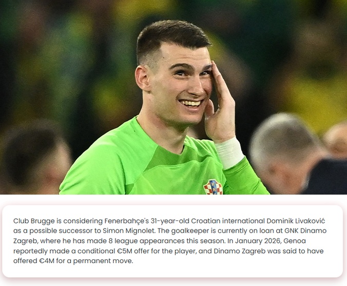 Dominik Livakovic’e 2 teklif 1 talip! Fenerbahçe’de flaş transfer gelişmesi