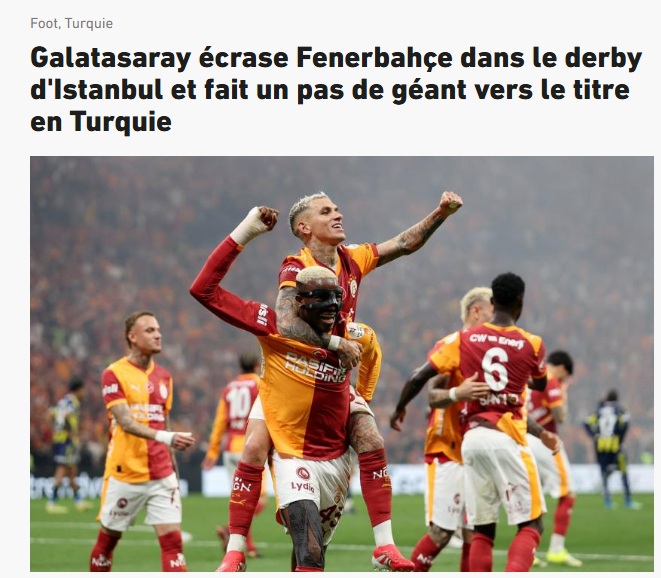 ’Galatasaray, Fenerbahçe’yi sürklase etti’: Dış basında derbi manşetlere böyle taşındı!