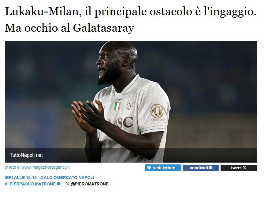 Napoli’den Galatasaray’a bir golcü daha! Romelu Lukaku...