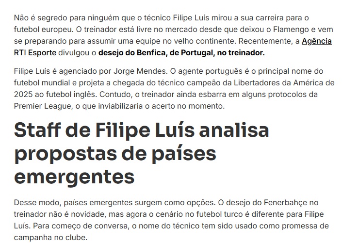 Filipe Luis’ten Fenerbahçe’ye yeşil ışık! Hakan Safi’nin adaylarından bir tanesi