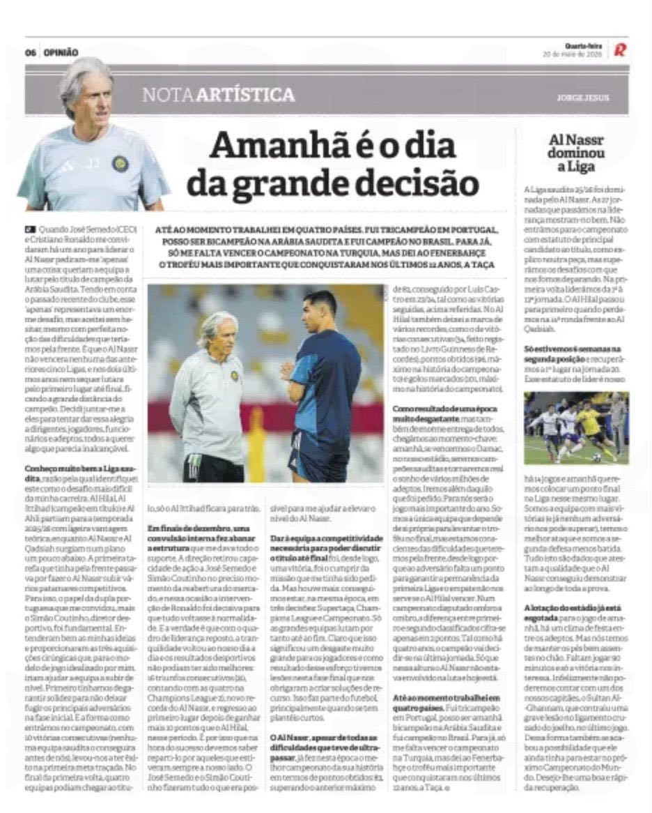 Jorge Jesus’tan flaş Fenerbahçe açıklaması: Eksik olan tek şey Türkiye’de lig şampiyonluğu!