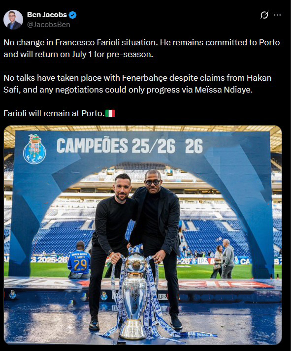 Farioli Fenerbahçe’nin başına geçecek mi? Ünlü gazeteci sosyal medyadan duyurdu