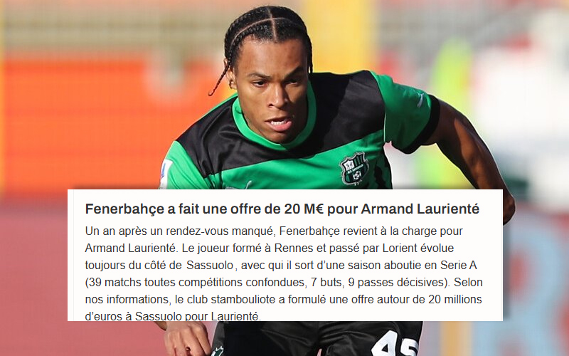 Güne damga vuran transfer haberi! Fenerbahçe’den Armand Lauriente atağı