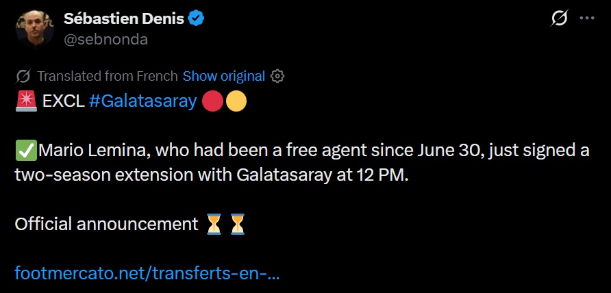 Galatasaray’dan flaş Mario Lemina kararı!