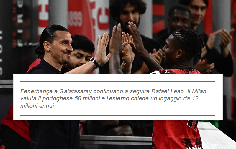 Treansferde son dakika! Rafael Leao’nun Fenerbahçe ve Galatasaray’dan istediği...