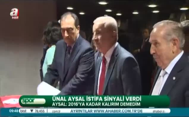 Ünal Aysal istifa sinyali verdi