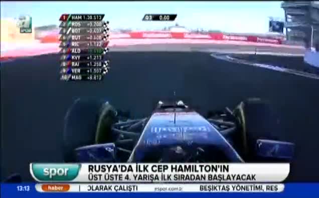 Rusya'da ilk cep Hamilton'ın
