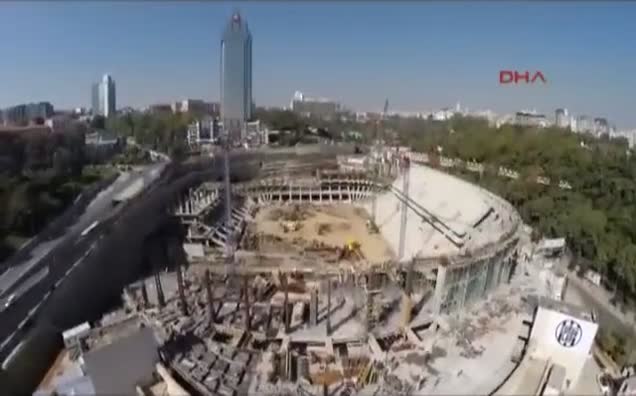 Vodafone Arena havadan görüntülendi