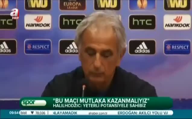 Halilhodzic'ten şaşırtıcı hareket