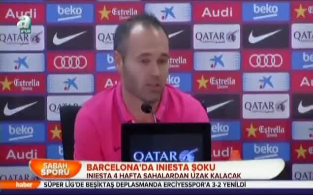 Barcelona'da Iniesta şoku