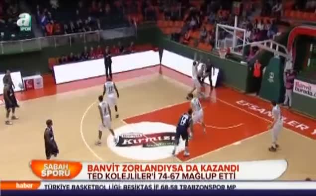 Banvit zorlandıysa da kazandı