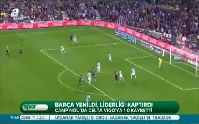 Barça yenildi, liderliği kaptırdı