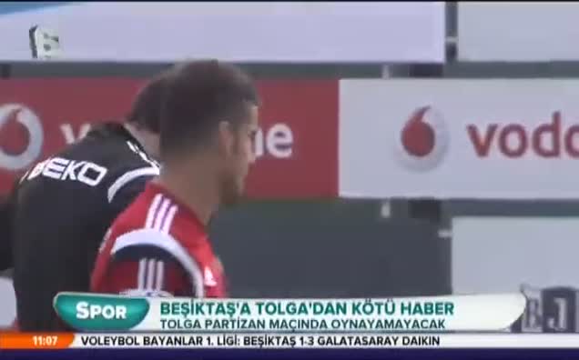 Beşiktaş'a Tolga'dan kötü haber