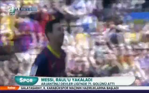 Messi, Raul'u yakaladı