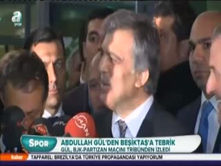 Abdullah Gül'den Beşiktaş'a tebrik