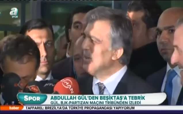 Abdullah Gül'den Beşiktaş'a tebrik