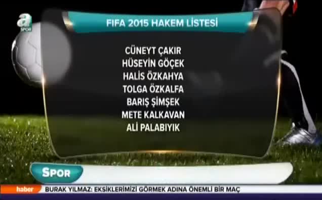 FIFA kokartlı hakemler açıklandı